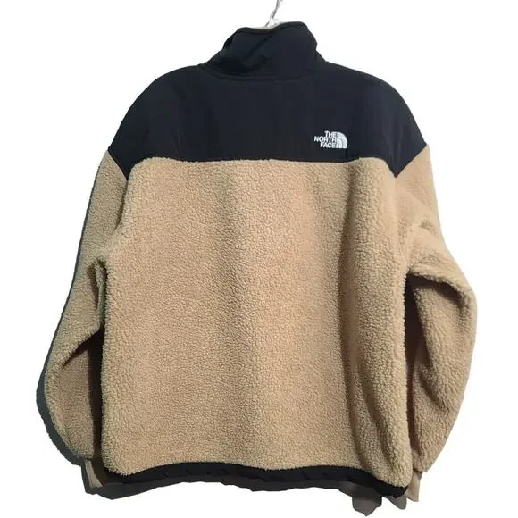The North Face Tan Black Platte Sherpa 1/4 Zip Fleece Men's Medium - Picture 2 of 5